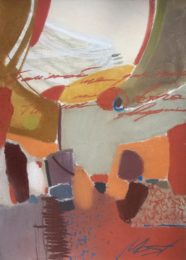 A17, Numinosum, 2026. Soft pastel on paper, 70 × 50 cm.