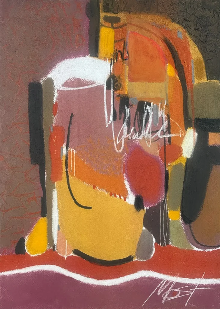 A20, Numinosum, 2026. Soft pastel on paper, 70 × 50 cm.