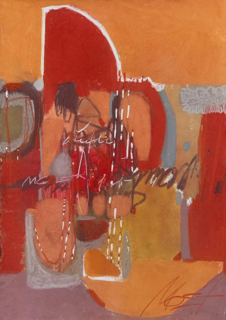 A22, Numinosum, 2026. Soft pastel on paper, 70 × 50 cm.