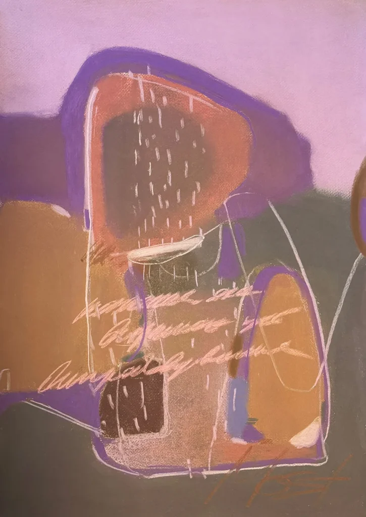 J16, Numinosum, 2026. Soft pastel on paper, 70 × 50 cm.