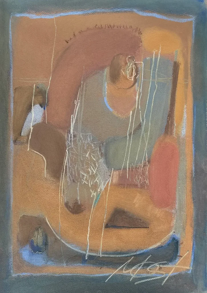 J30, Numinosum, 2026. Soft pastel on paper, 70 × 50 cm.
